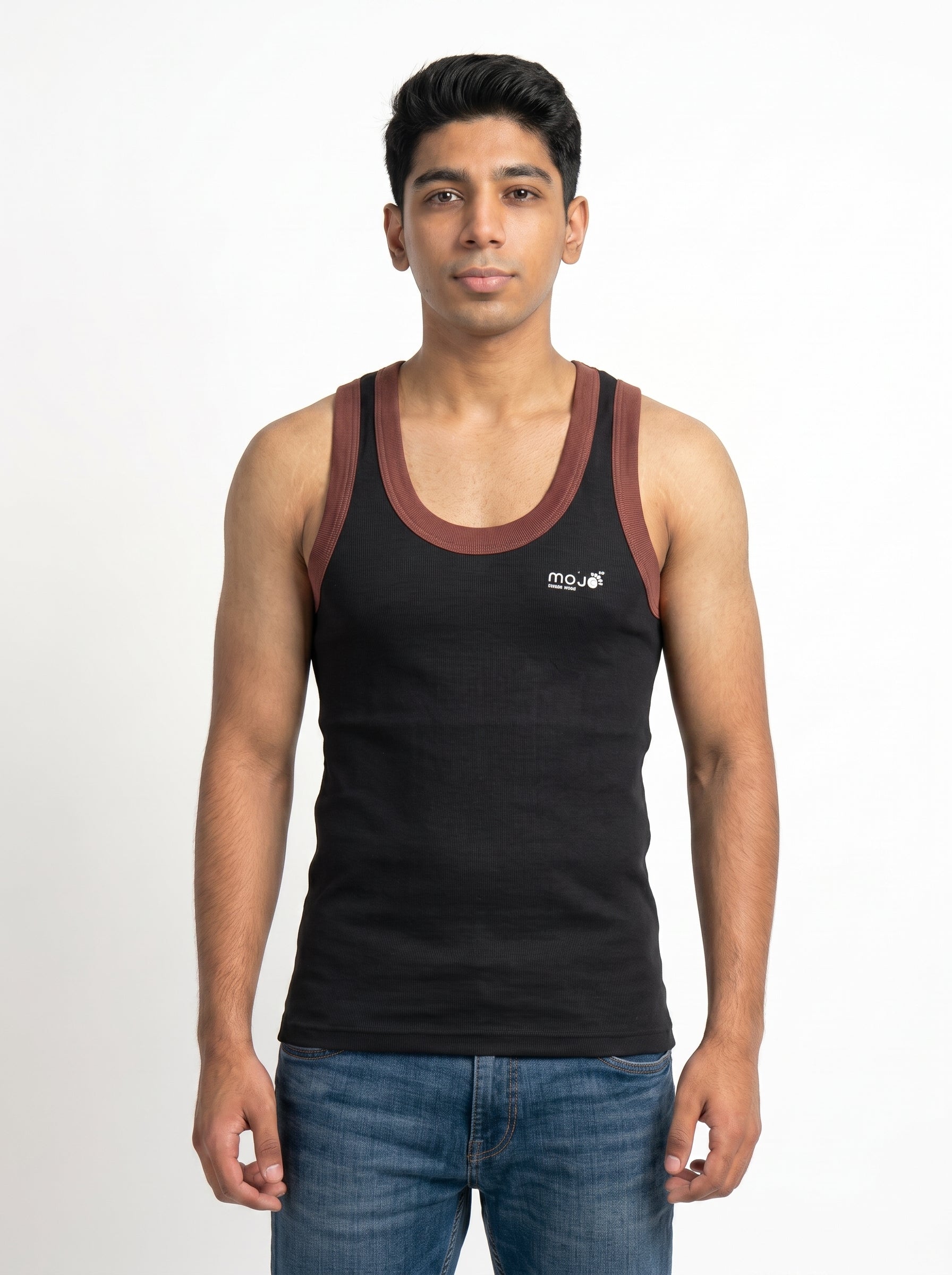 MOJO BLACK VEST SLEEVELESS - PACK OF 3