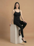 Razanio Women Camisole - Black (TOP AND BOTTOM)